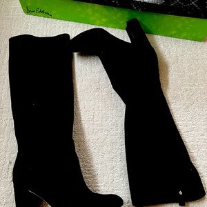 Sam Edelman Knee-High Black Suede Boots